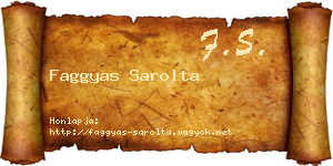 Faggyas Sarolta névjegykártya